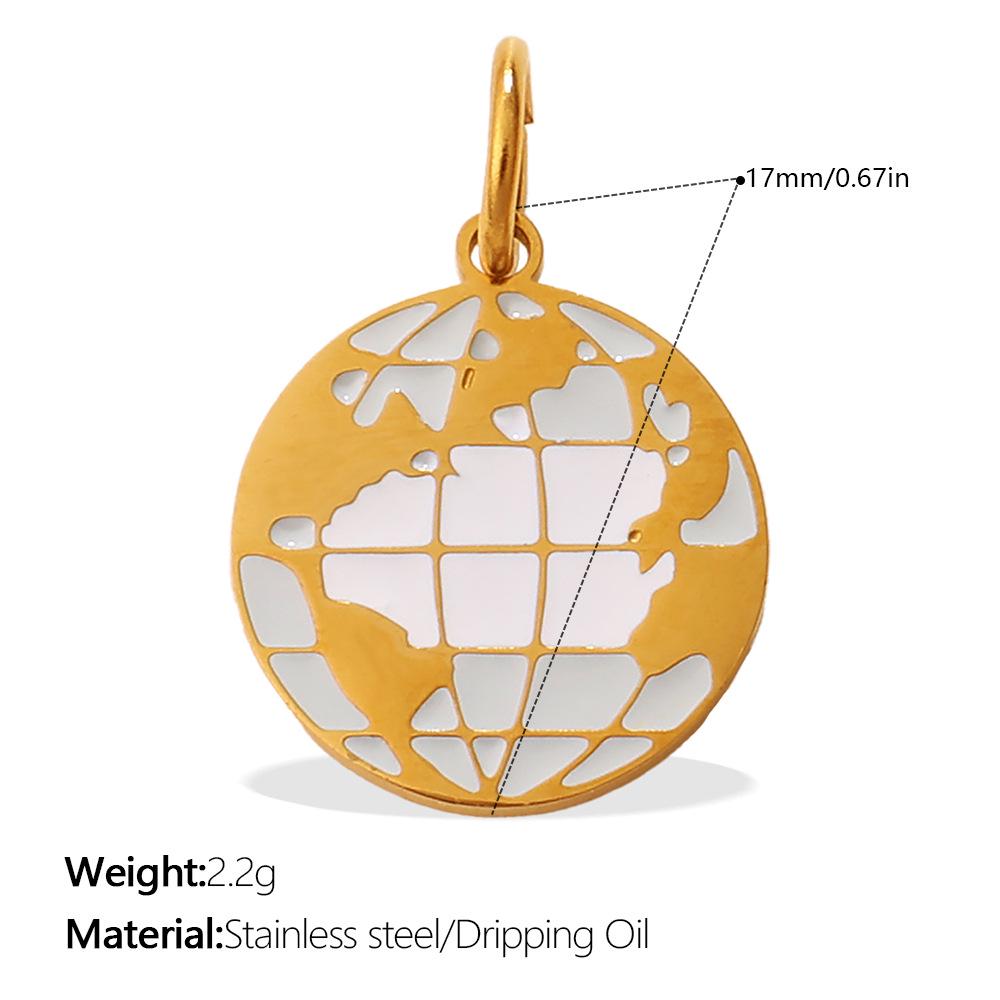 Sun, Moon, and Stars Geometric Oil Drip Pendant