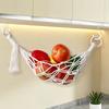 Wall Hanging Produce Holder, Cotton Rope Fruit Storage Net with Open Net Design for Kitchen Wall Use, Cupboard Placement and Home Storage
