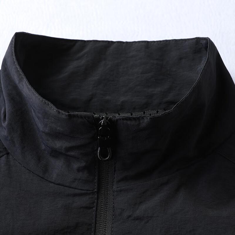 Men's Plus Size Solid Stand Collar Casual Jacket