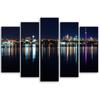 Pięcioczęściowy obraz na płótnie New York Skyline Night