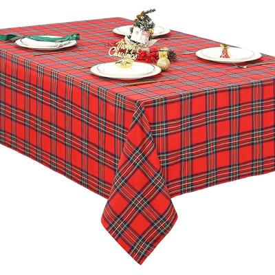 Christmas Decoration Home Table Cloth Retro Striped Plaid Cotton and Linen Restaurant Party Cover