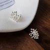 Simple Gold Color Metal Flower Design Bead Stud Earrings for Women Minimalist Flower Bud Earring Jewelry Accessories