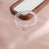 Bracelet Double Circle Natural White Moonlight Aquamarine Powder Crystal Tiger 4 Eyes Amethyst Bracelet Tide Versatile Live