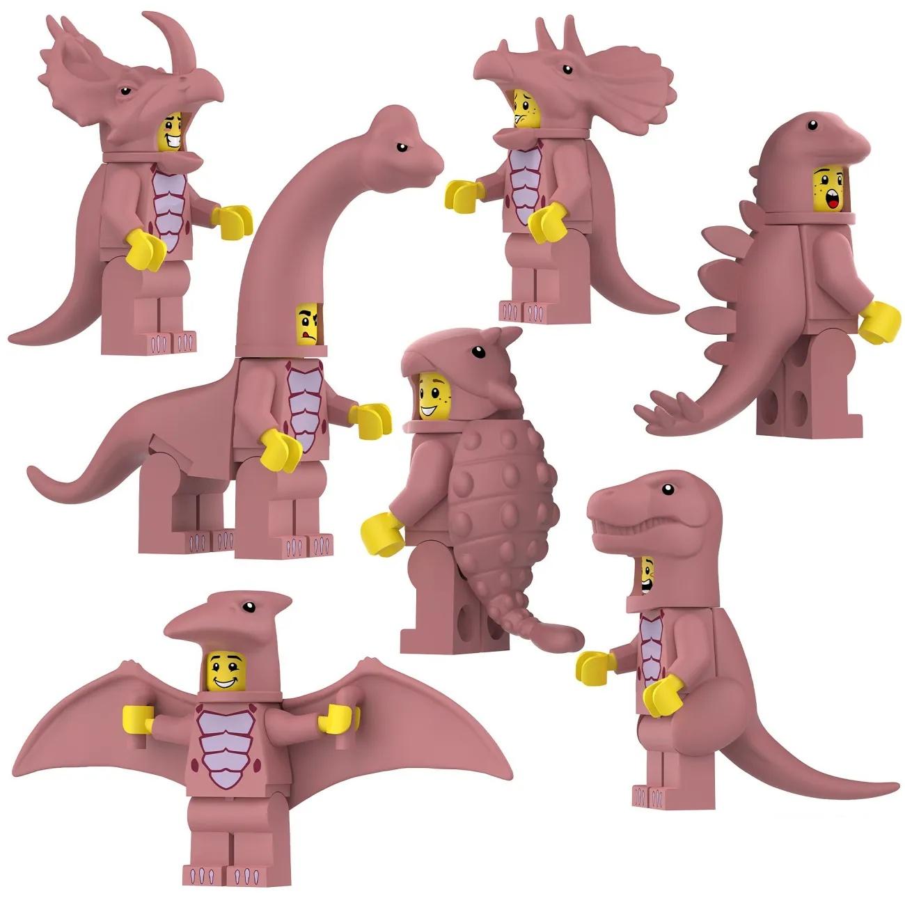 

Іграшка-конструктор динозавр, будівельні блоки, мініфігурка