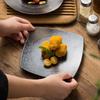 Plate Retro Vegetable Plate Ceramic Western Plate Creative Steak Plate Restaurant Dessert Plate Square Plate Fruit Salad Plate