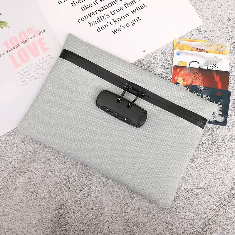 Password Lock File Bag, Document Storage Bag, Household Safety Important Paper Password Lock Document Bag