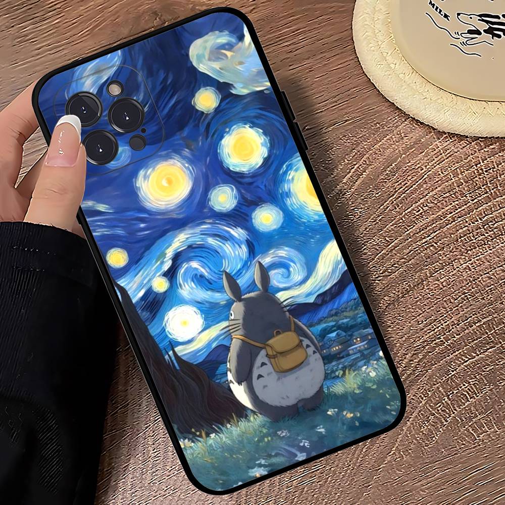 Cartoon Clear Case For-T-T-TotoroS Phone Case For Iphone 17 16 15 16e 14 13 12 11 Pro Max Plus Case Cover Coque