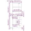 VidaXL Buffet haut Gris béton 69,5x34x180 cm Bois d'ingénierie 3189513