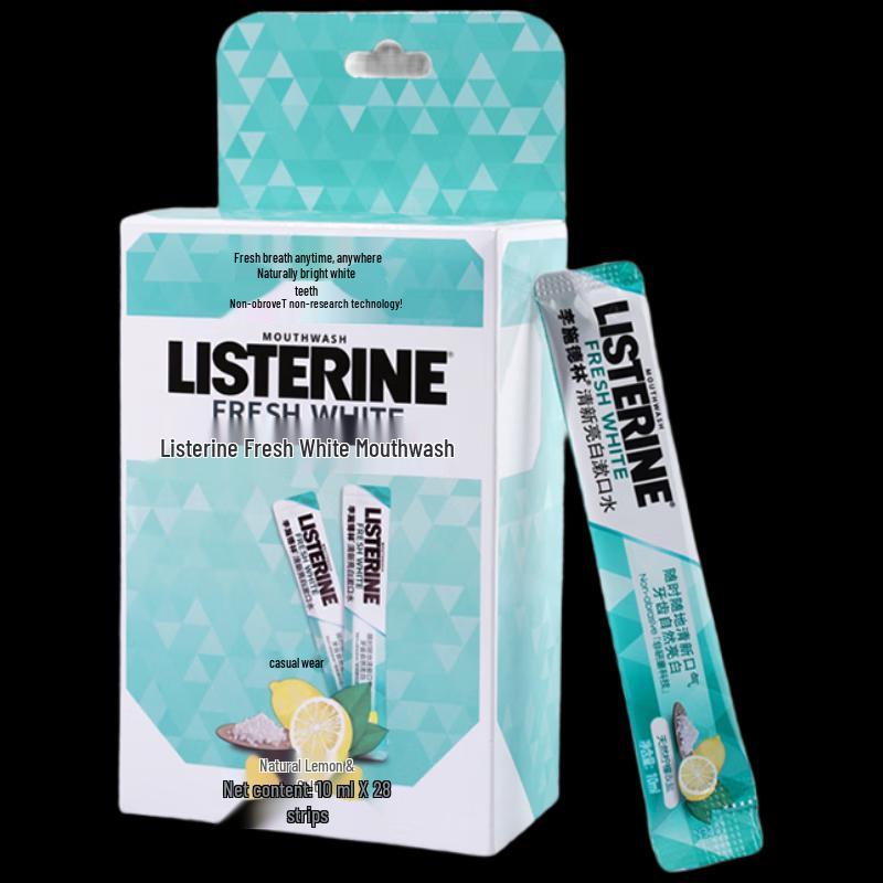 Listerine Fresh Breath & Whitening Mouthwash Travel Triple Pack