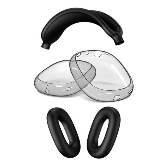 Kopfhörerhülle für AirPods Max Vollständige Schutzhülle Weiche Silikonhülle Kratzfest & Schweißbeständig Präzise Aussparungen Ohrpolster Kopfbügel Schutz