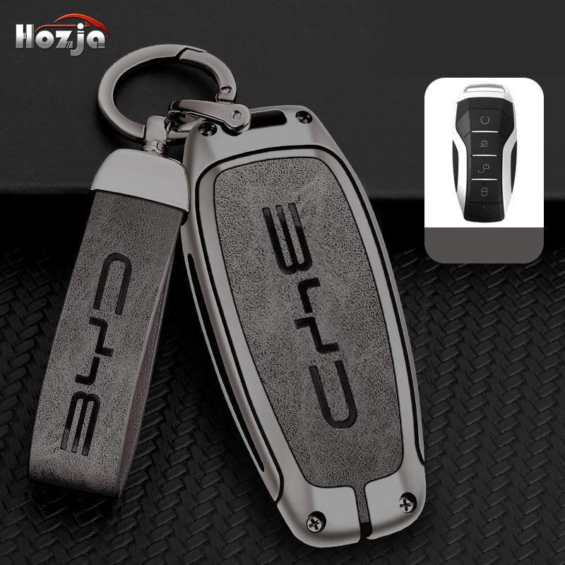 Alloy Car Key Case Cover Holder for BYD Second Song Pro Tang Dm QIn PLUS MAX Yuan Generation Atto 3 Han EV Dolphin Accessories