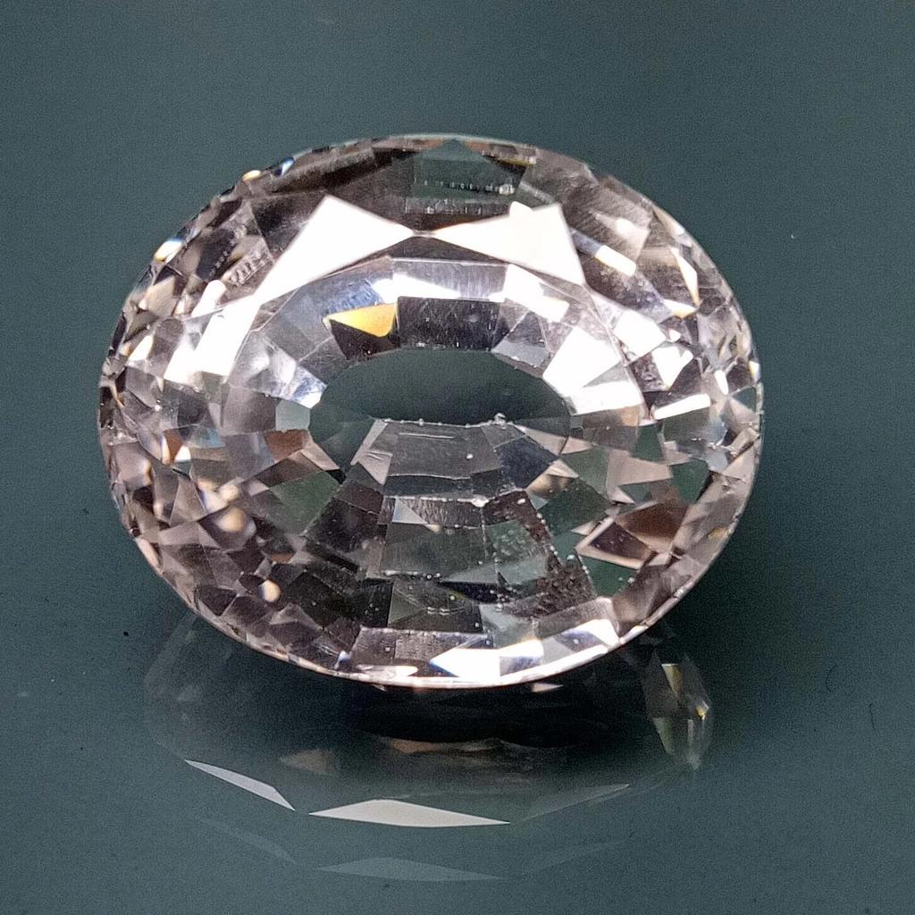 Beautiful Natural White Sapphire 64-65 Ct Oval Cut Certified Loose Gemstone