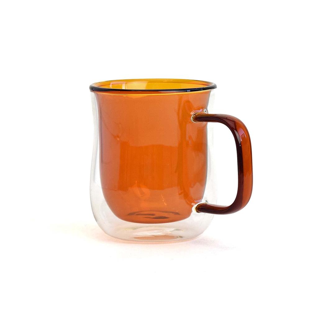 Maehata Insulates Hot and Colored Nuit Mug, Heat-Resistant Glass, Double-Walled, Cold, Thermoglass, 275ml,