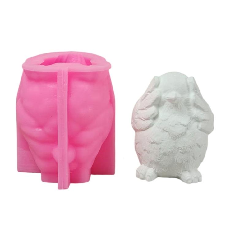 Lovely Animal Candle Molds Castings Molds 3D Bird Silicone Moulds Epoxy Resin Molds Plasters Molds Ornament Molds