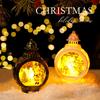 Weihnachts-Weihnachtsmann-Schneemann-Laterne mit LED-Licht für Feiertagsdekoration und Geschenkidee