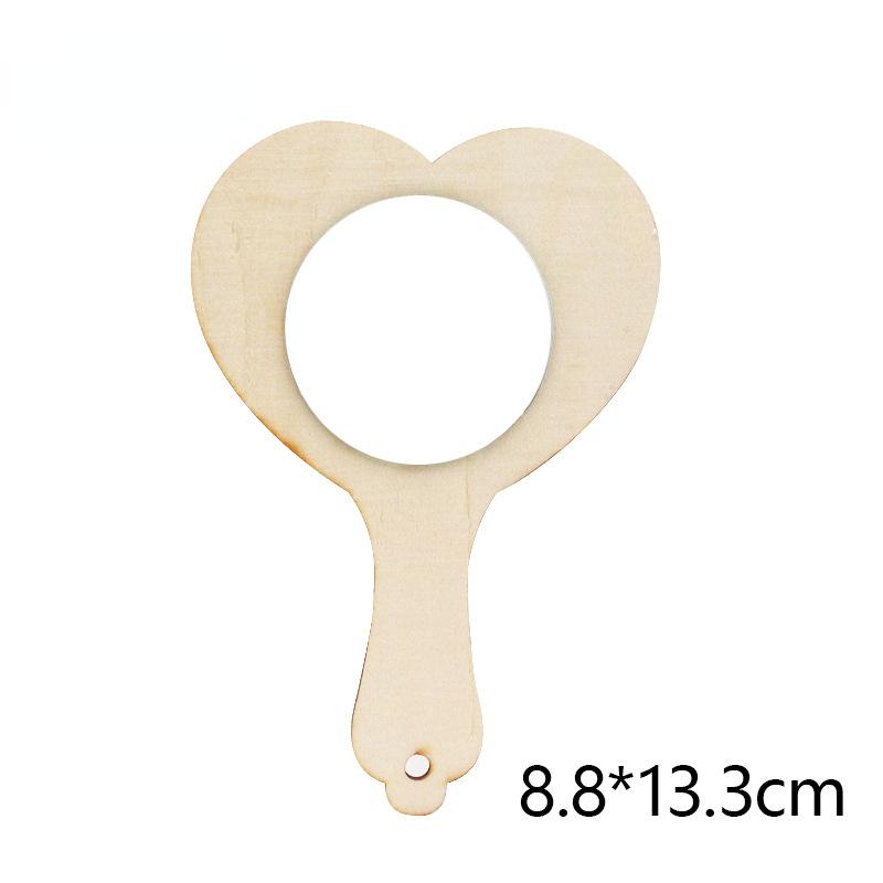 

8 шт., деревянное зеркало «сделай сам» для рисования, детское зеркало, набор зеркал принцессы Росс, маленькое детское ручное зеркало, материал для рукоделия, подарки для девочек 8.8*13.3*0.5cm,8Pcs бежевый