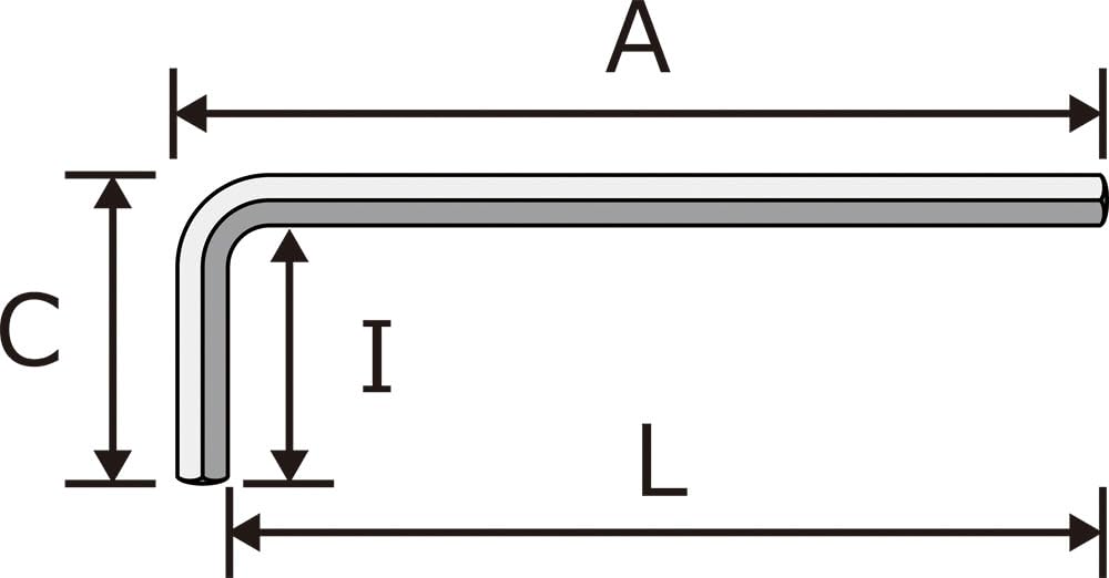 SIGNET Long Hex Lobe Wrench Set 35226 9-Piece (Sputtering)
