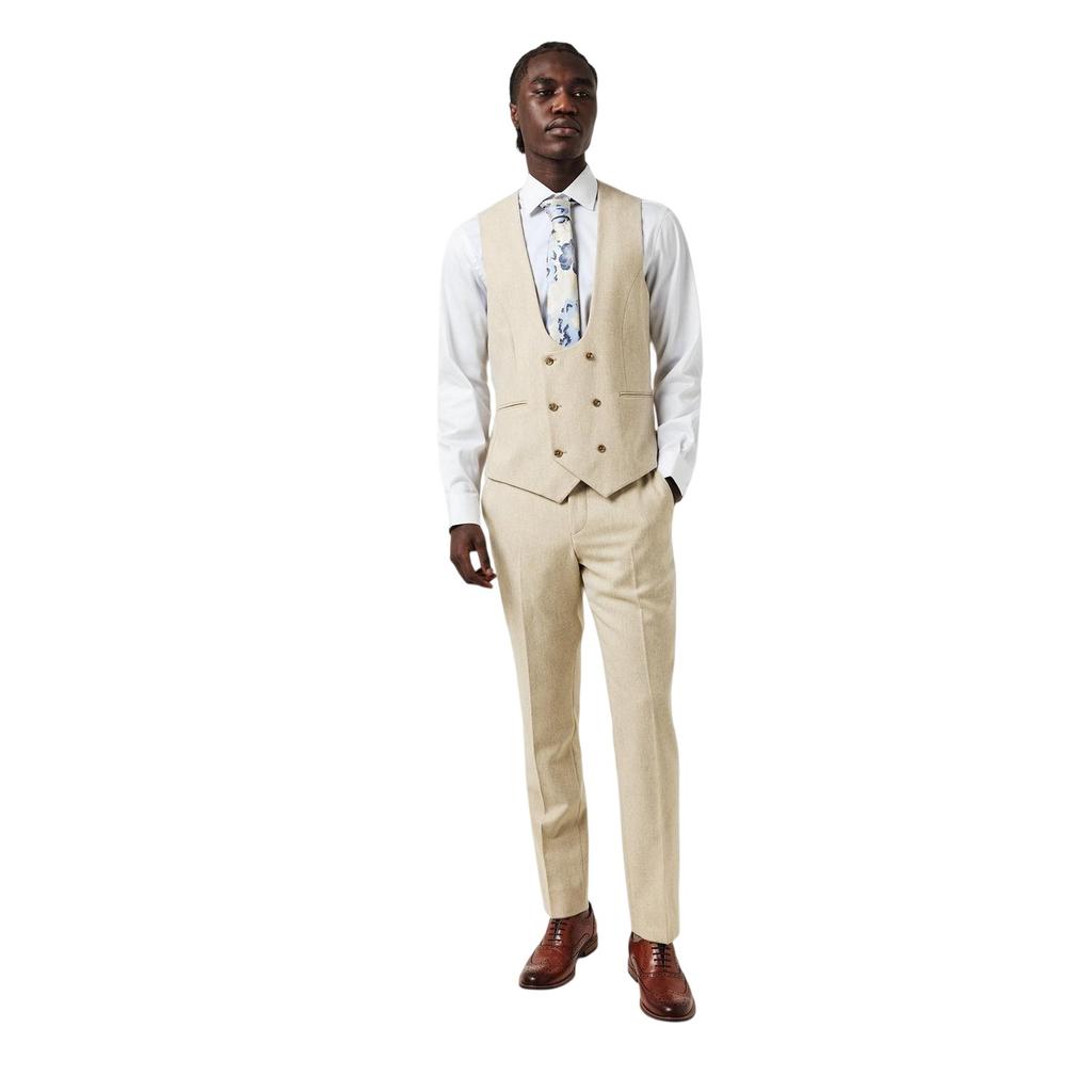 Without Prejudice Mens Archer Wool Slim Trousers