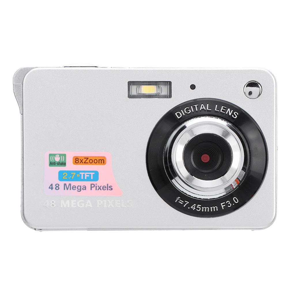 Digital Camera with Fill Light 2.7 Inch TFT LCD Screen Anti Shake 48MP 550mAh Auto Focus 8X Digital
