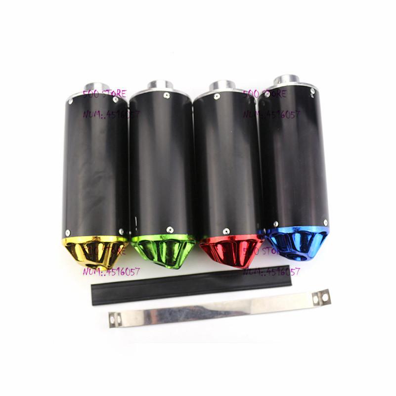 black Single exhaust pipe Universal Motorcycle Modified Pipe Slip-on Motorbike Muffler Moto ATV Scooter For Dirt Bike