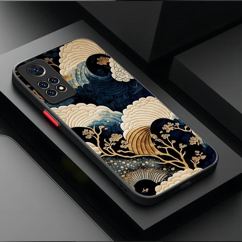 Ukiyo-e Samurai Sea Wave Matte Phone Case for Xiaomi Redmi Note 15 14 13 12 11 10 9 Pro Plus 4G 5G 12S 11S 10S 9S Hard PC Cover