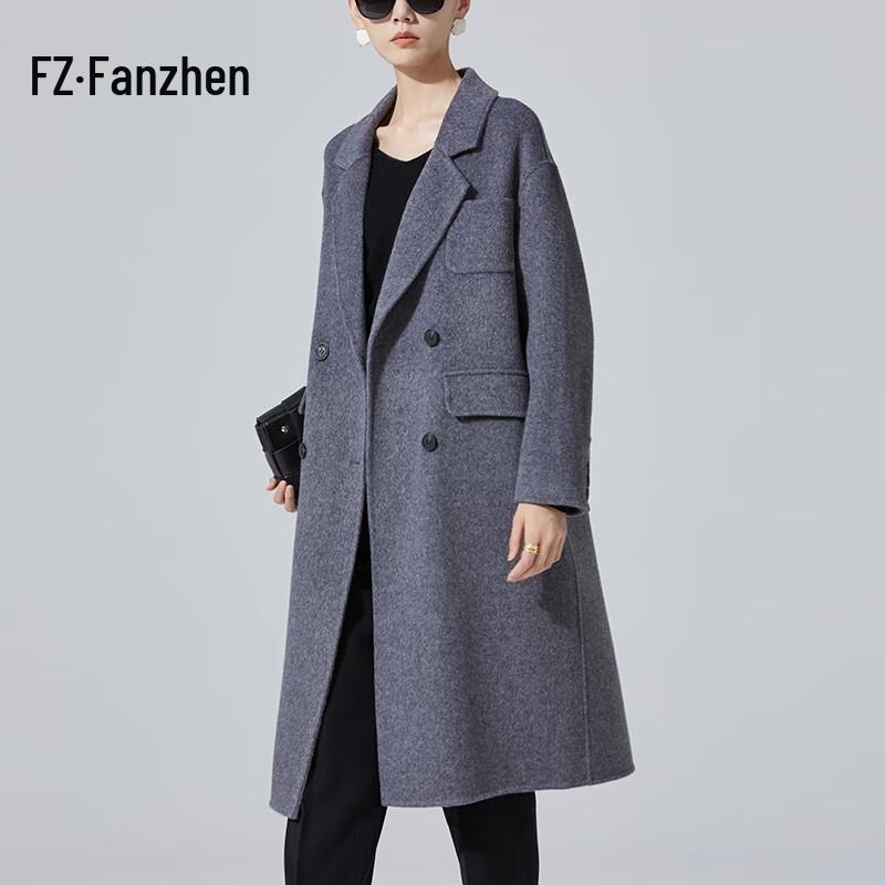 

Women s 100% Wool Mid-length Elegant Overcoat M