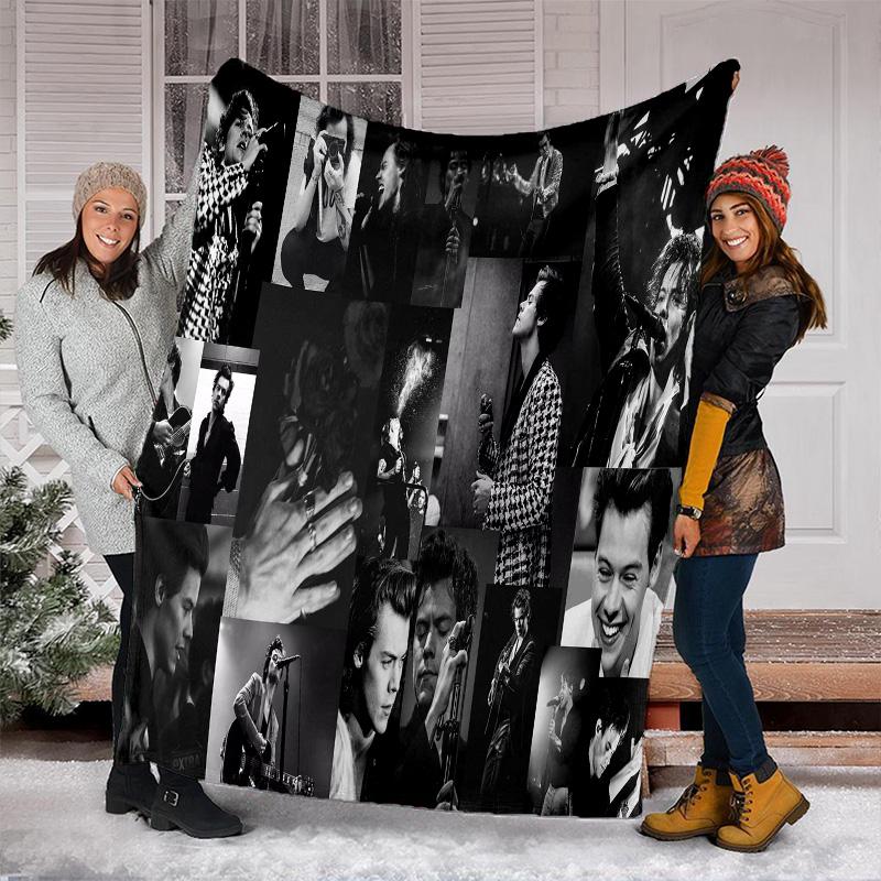 Coperta Harry Styles Perfetta per Tutte le Stagioni Morbida Confortevole Divano Ufficio Pisolino Viaggio Regalo di Compleanno Regalo di Natale