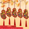Chinese New Year Glitter Velvet Firecracker Ornaments