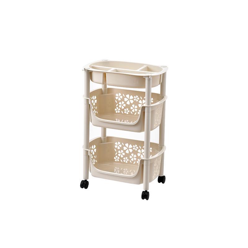 Movable Kitchen Storage Rack for Vegetables, Fruits, Spices, and Jars