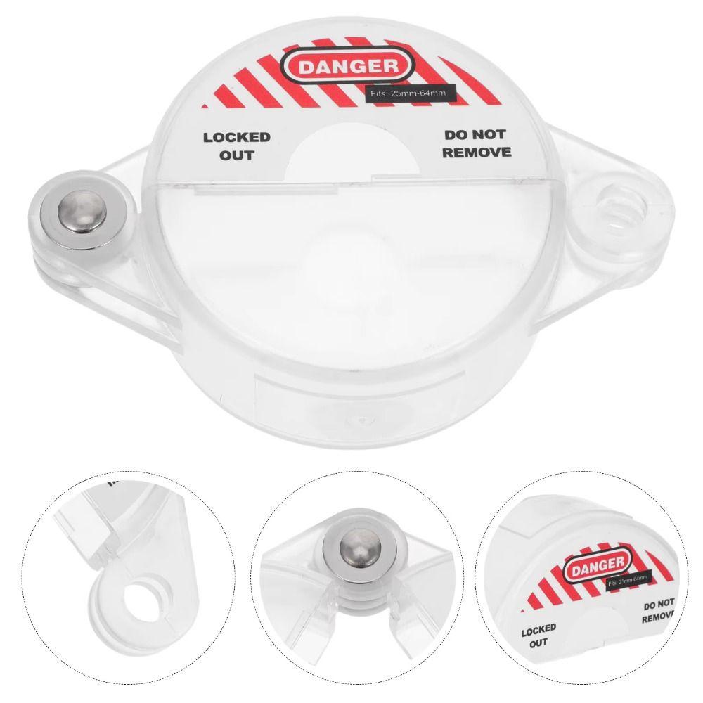 Sturdy PC Material Gate Valve Lock Integrated Design Transparent Lock Cover Equipment Maintenance