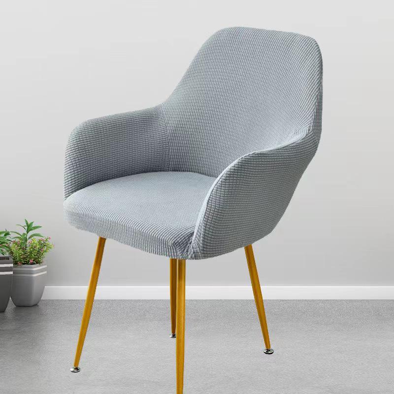 Elastisk stoltrekk i europeisk stil for stoler med høye armlener - Nordisk minimalistisk design for uregelmessig spisebord.