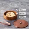 Роти-бокс с щипцами, Wooden Casserole for Roti (Copper),  Nestroots