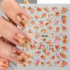 Nail Art Stickers Ins Autumn Thanksgiving Maple Leaf Shell Light Maple Leaf Gold Leaf Nail Sticker