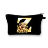 Letter printing primary school students stationery zipper pencil bag change bag multi-functional cosmetic bag storage bag