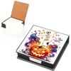 5D DIY PU Diamond Painting Notecard Box with 160 Sheets Paper Gem Art Sticky Note Holder Diamond Art Note Box for Home Office