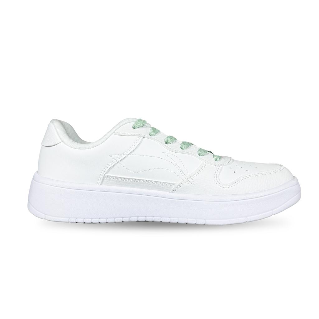 Li Ning Cushioning Abrasion Resistant Breathable Low Top Skateboard Shoes Women's White Green AGCS420-6(Team667-)