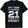 Camiseta 21º Aniversário para Pai Mãe Filho de 21 Anos Presente Esquadrão da Família