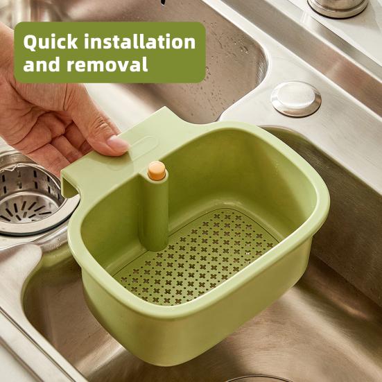 Drain Basket with Separation Filter Design Quick Filtration Press Open Cover 2-in-1