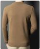 2025 Men's Pure Wool Round Neck Knit Sweater - Casual Long Sleeve Autumn/Winter Collection
