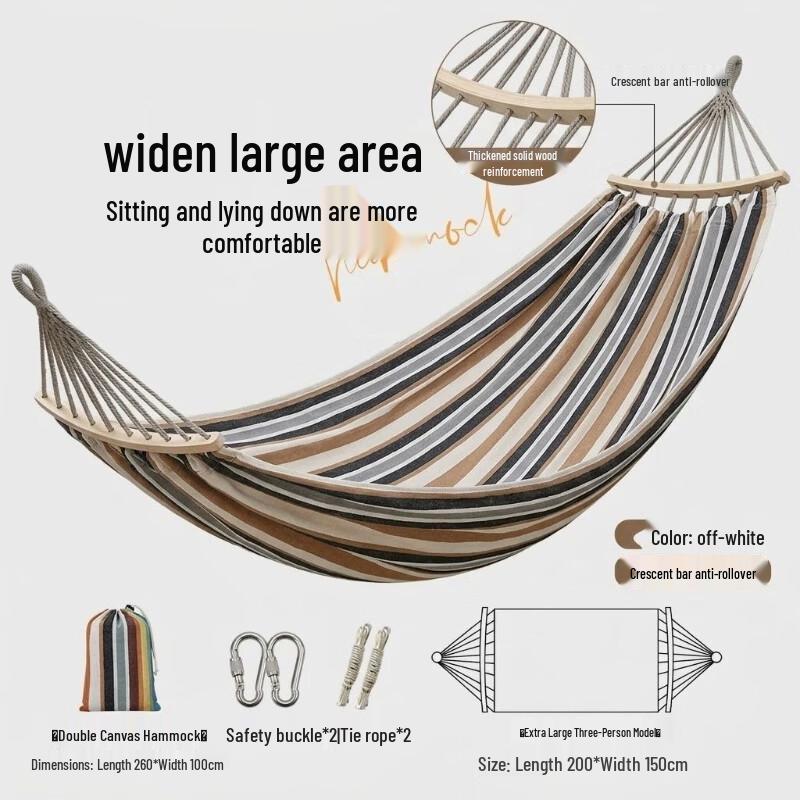 Wind Shuttle Thickened Striped Hammock
