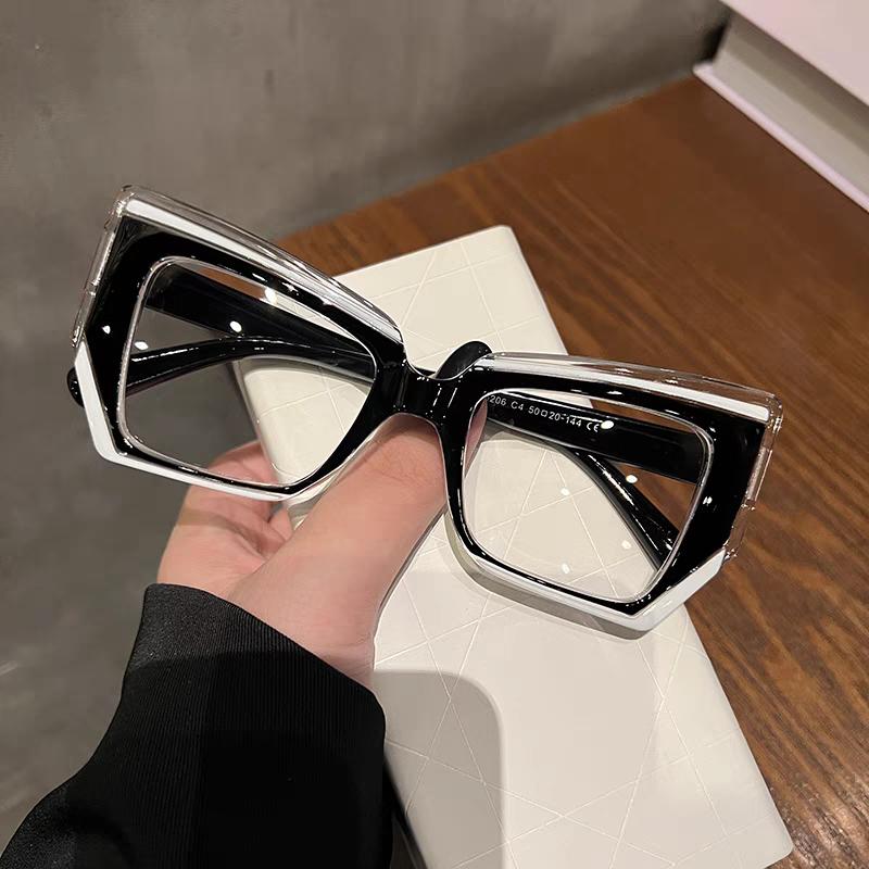 Katteøye Anti Blått Lys Briller Kvinner Trendy Polygonale Vintage Luksus Design Briller Damer Mote Irregulære Firkantede Briller