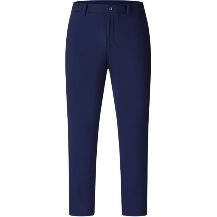 Fila Calças Esportivas de Tricô Confortáveis de Cor Sólida para Treino de Golfe de Cintura Média Calças Masculinas Marinho Profundo A61M425601F-NV