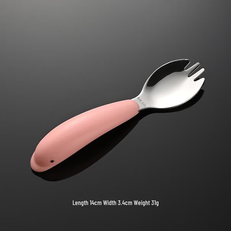 Qianxing 304 Stainless Steel Dolphin Kids Fork & Spoon Set