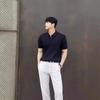 Trendiges Poloshirt mit Revers im koreanischen Stil für Herren – kurzärmliges, hübsches, reifes, einfarbiges Strickoberteil