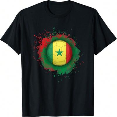 T-shirt Ballon de Football Drapeau du Sénégal Héritage Fier