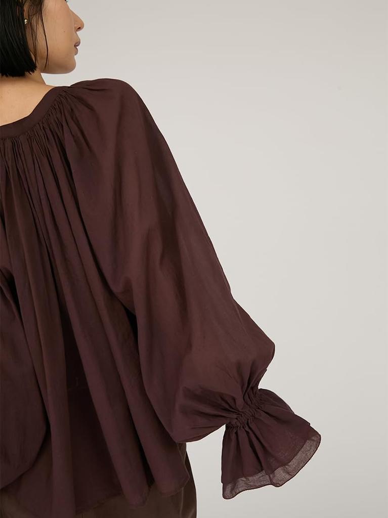 Emi Cotton Voile Chiffon Free Size Blouse, 13WFB254019, Women's, BUR,