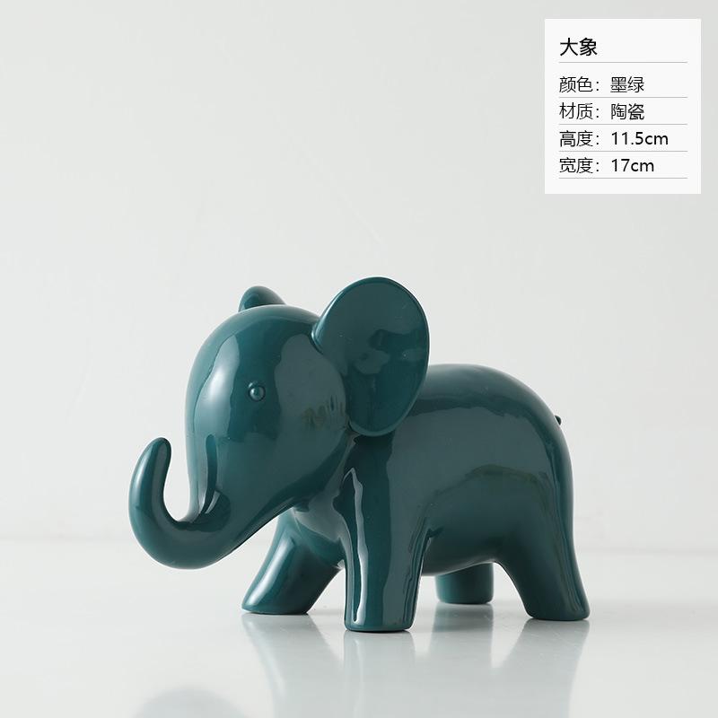 Nordic Creative Ceramic Animal Desktop Ornament Sitting Room Decor Hallway Decoration Wedding Gift Birthday Present Home Decor