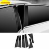 6X For Cadillac XT5 2016-2021 Black Door B,C Pillar Mirror Plate Molding Trim