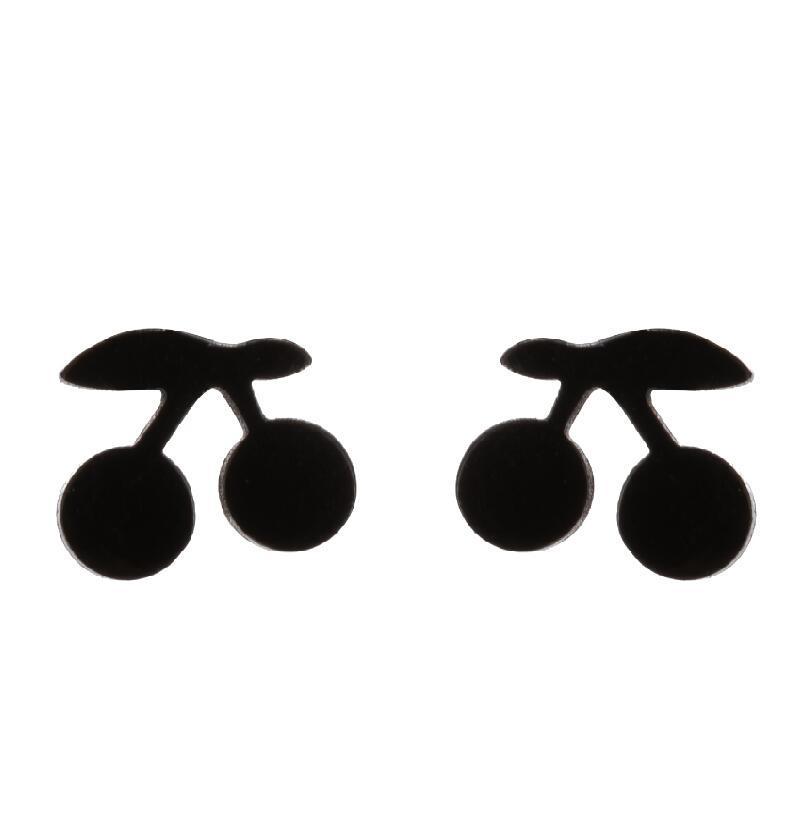 Women's Cute Cherry Fruit Earrings - Korean Fashion Style, Simple and Stylish for Christmas 2025