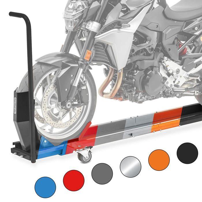 Carrello Roulant Moto - ConStands Smart Mover - Blocco Ruota Integrato - Capacità 450 kg - Nero
